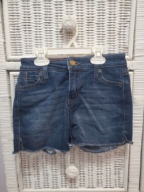 Copper Key Indigo Blue Denim Shorts with Contrast Stitching